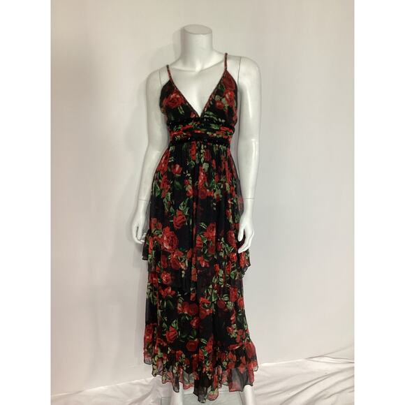 Rococo Sand Red Maxi Dress Size M - Picture 2 of 4